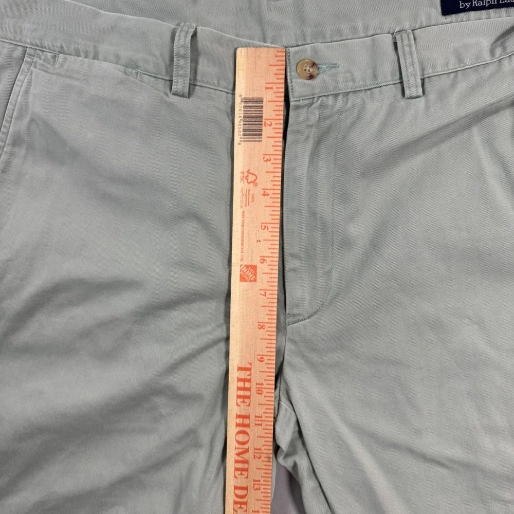 VTG Polo by Ralph Lauren Classic Fit 9in Shorts Mens 36 Sage Green Flat Front